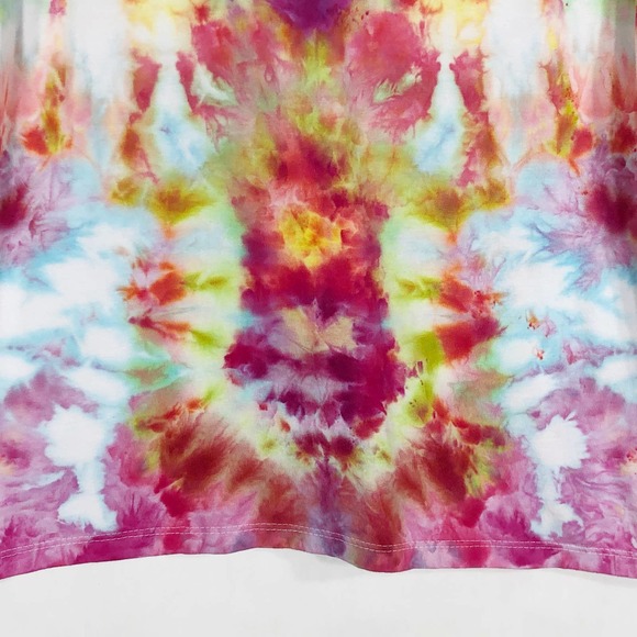 Pivot Pivot Tie Dye Womens XS Tee Friends Handmade Shirt Ross Rachel Pink 124 - Picture 5 of 10